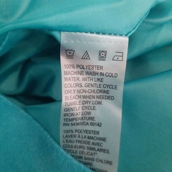 TANJAY Jacket Blazer Faux Suede Teal Blue Sz 6 P - Picture 11 of 11